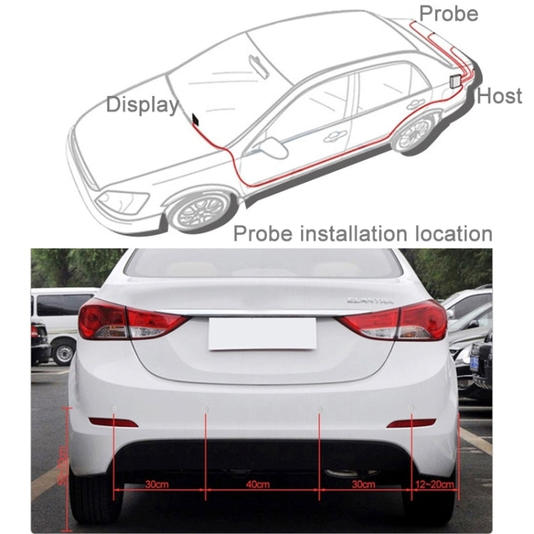 Car Buzzer Reverse Backup Radar System - Premium Quality 4 Parking Sensors Car Reverse Backup Radar System with LCD Display(Dark Blue) - Radar Detectors by PMC Jewellery | Online Shopping South Africa | PMC Jewellery | Buy Now Pay Later Mobicred