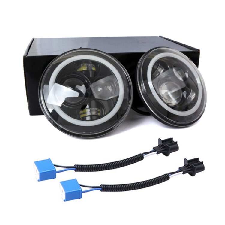 2 PCS 7 inch IP68 Waterproof 6500K 75W CREE LED Headlight Hi/Lo Beam Driving Lamp for Jeep Wrangler JK TJ LJ - Work Lights by PMC Jewellery | Online Shopping South Africa | PMC Jewellery | Buy Now Pay Later Mobicred