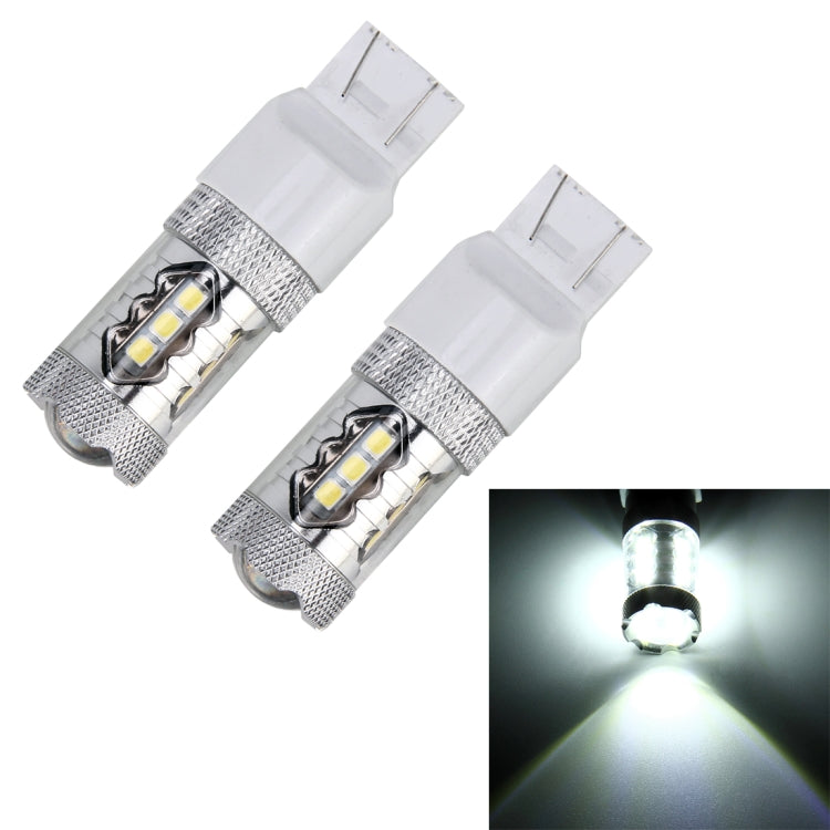 2 PCS T20 / 7440 5W 250LM 6000K Car Auto Turn Light Reversing Lights 16LEDs SMD-2835 Lamps, DC 12V(White Light) - Arrow Turn Lights by PMC Jewellery | Online Shopping South Africa | PMC Jewellery | Buy Now Pay Later Mobicred