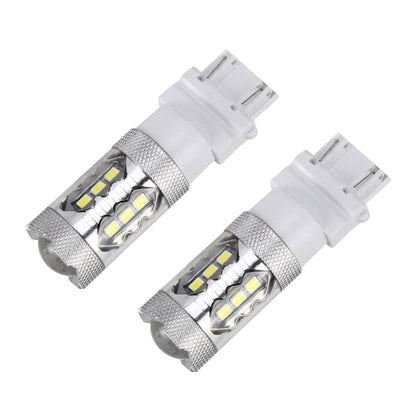 2 PCS T25 / 3156 5W 250LM 6000K Car Auto Turn Light Reversing Lights 16LEDs SMD-2835 Lamps, DC 12V(White Light) - Arrow Turn Lights by PMC Jewellery | Online Shopping South Africa | PMC Jewellery | Buy Now Pay Later Mobicred