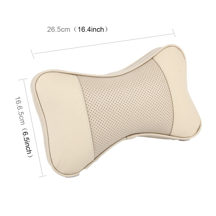 2 PCS MLC-06 Car Neck Pillow Soft Version Lovely Breathe Car Auto Head Neck Rest Cushion Headrest Pillow Pad (Khaki) - Seat Accessories by PMC Jewellery | Online Shopping South Africa | PMC Jewellery | Buy Now Pay Later Mobicred