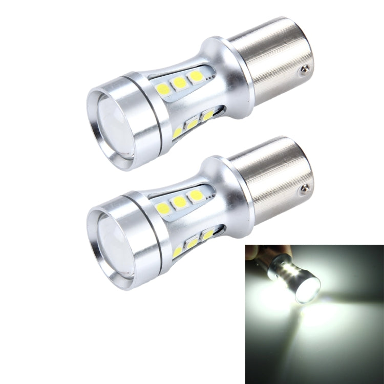 2 PCS 1156/BA15S 10W 1000LM 6500K 18 SMD-3030 LED Car Brake Lights Turn Light, DC 12V(White Light) - Brake Lights by PMC Jewellery | Online Shopping South Africa | PMC Jewellery | Buy Now Pay Later Mobicred