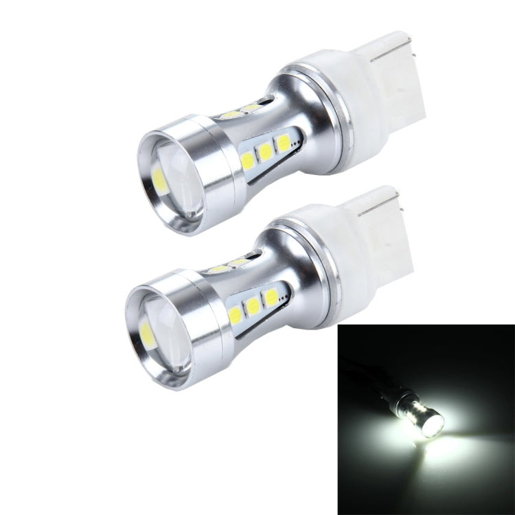 2 PCS 7440 10W 1000LM 6500K 18 SMD-3030 LED Car Brake Lights Turn Light, DC 12V(White Light) - Brake Lights by PMC Jewellery | Online Shopping South Africa | PMC Jewellery | Buy Now Pay Later Mobicred