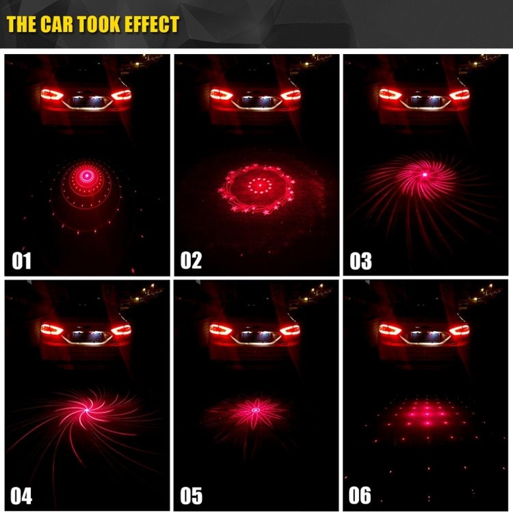 200mW Universal Car And Motorcycle Rear-end Alarm 650nM Laser Fog Anti-Collision Warning Lamp with Six Pattern, DC 8-36V Cable Length: 60cm(Red Light) - Fog / Driving Lights by PMC Jewellery | Online Shopping South Africa | PMC Jewellery | Buy Now Pay Later Mobicred