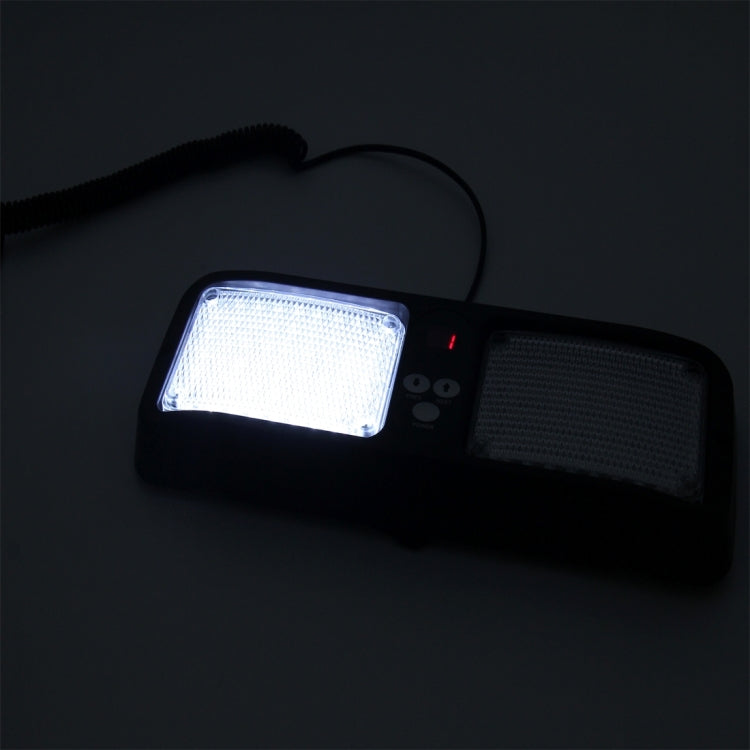 High qulaity DC 12V,9W LED Waterproof Car Sunshade White Light Warning Lights Strobe Emergency Lights Flashing Light with 12 Kinds Flash Patterns - Warning Lights by PMC Jewellery | Online Shopping South Africa | PMC Jewellery | Buy Now Pay Later Mobicred