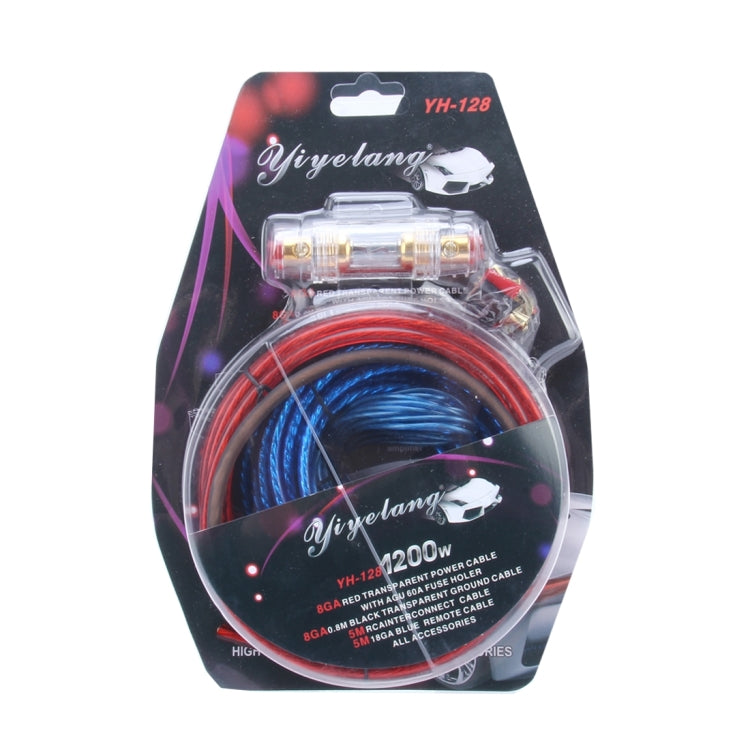 YH-128 1200W Car Amplifier Audio Power Cable Subwoofer Wiring Installation Kit with High Performance RCA Interconnect - DIY Cables by PMC Jewellery | Online Shopping South Africa | PMC Jewellery