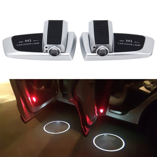 2 PCS Intelligent Induction HD Projection Car Door Welcome Lamps Display Logo for Ferrari(Silver) - Door Lights by PMC Jewellery | Online Shopping South Africa | PMC Jewellery | Buy Now Pay Later Mobicred