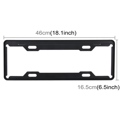 2 PCS Carbon Lead License Plate Frame Simple and Beautiful Car License Plate Frame Holder Universal License Plate Holder(Black) - License Plate Covers & Frames by PMC Jewellery | Online Shopping South Africa | PMC Jewellery | Buy Now Pay Later Mobicred