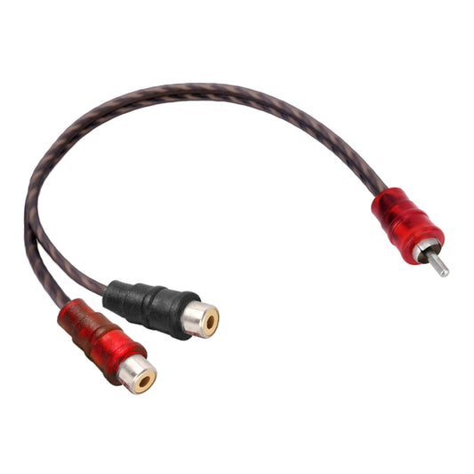 Car AV Audio Video 2 Female to 1 Male Copper Extension Cable Wiring Harness, Cable Length: 26cm - DIY Cables by PMC Jewellery | Online Shopping South Africa | PMC Jewellery