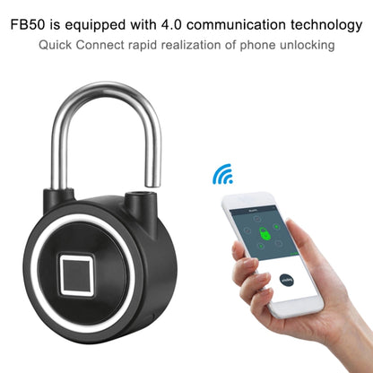 Waterproof Intelligent Bluetooth Fingerprint Padlock Remote Unlocking for iOS / Android(Silver) - Padlocks by PMC Jewellery | Online Shopping South Africa | PMC Jewellery