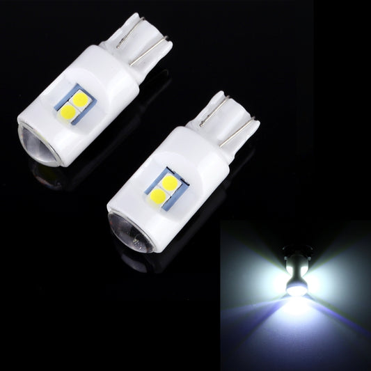 2 PCS T10 / W5W / 194 DC 12V 1.2W 6LEDs SMD-3030 Car Reading Lamp Clearance Light, with Projector Lens Light(White Light) - Clearance Lights by PMC Jewellery | Online Shopping South Africa | PMC Jewellery | Buy Now Pay Later Mobicred