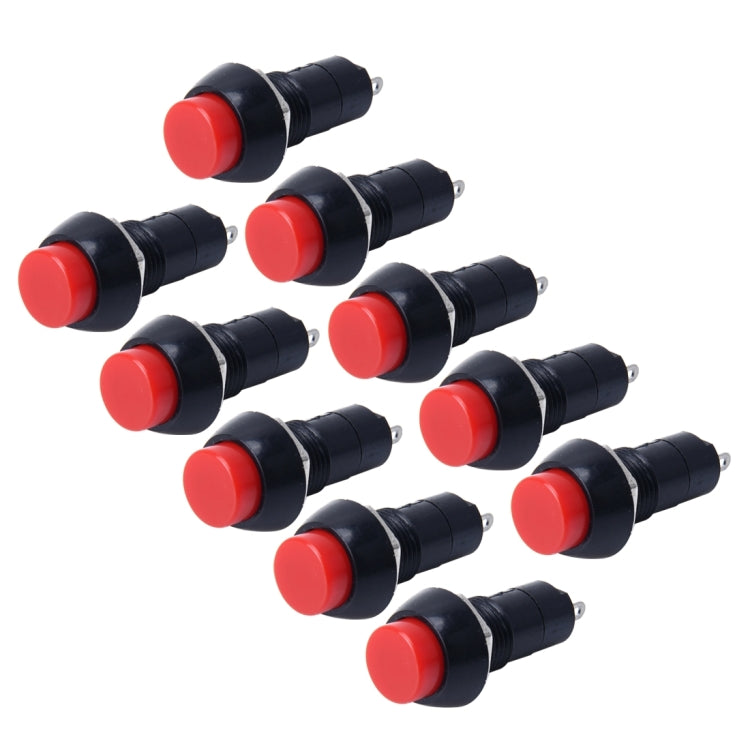 10 PCS Car Auto Universal DIY 2 Pin Round Cap OFF- ON Push Button - Car Switches by PMC Jewellery | Online Shopping South Africa | PMC Jewellery