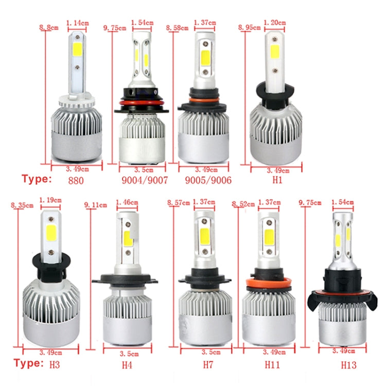 S2 2PCS 9005 18W 1800LM 6500K 2 COB LED Waterproof IP67 Car Headlight Lamps, DC 9-32V(White Light) - LED Headlamps by PMC Jewellery | Online Shopping South Africa | PMC Jewellery | Buy Now Pay Later Mobicred