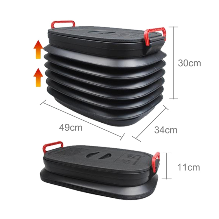 37L Car Collapsible Plastic Organizer Bin with Lid for Camping and Outdoor - Stowing Tidying by PMC Jewellery | Online Shopping South Africa | PMC Jewellery | Buy Now Pay Later Mobicred