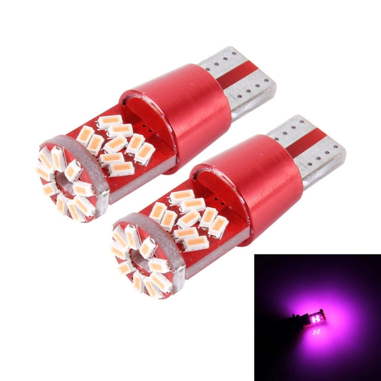 2 PCS T10 5W 27 SMD-3014 LEDs Car Clearance Light Lamp, DC 12V(Pink Light) - Clearance Lights by PMC Jewellery | Online Shopping South Africa | PMC Jewellery | Buy Now Pay Later Mobicred