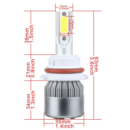 2 PCS 9007 18W 1800 LM 6000K IP68 Casnbus Constant Current Car LED Headlight with 2 COB Lamps, DC 9-36V(White Light) - LED Headlamps by PMC Jewellery | Online Shopping South Africa | PMC Jewellery | Buy Now Pay Later Mobicred