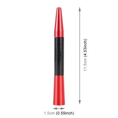 Short Aluminum Carbon Vehicle Car AM/FM Radio Antenna(Red) - Aerials by PMC Jewellery | Online Shopping South Africa | PMC Jewellery