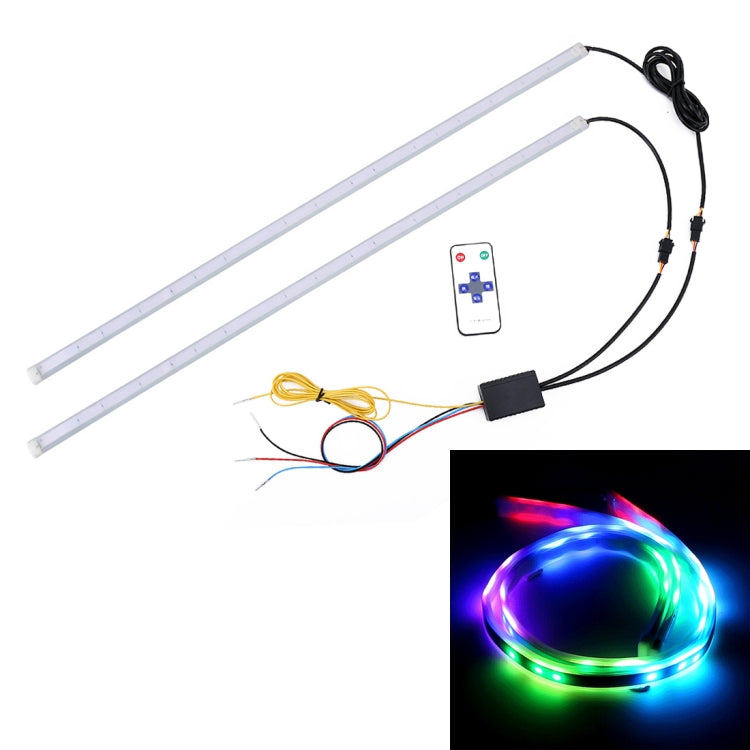 2 PCS 60cm DC12V 19W Ultra-thin Car Colorful Turn Lights / Running Lights SMD-5050 LED Bulbs - Running Lights by PMC Jewellery | Online Shopping South Africa | PMC Jewellery | Buy Now Pay Later Mobicred