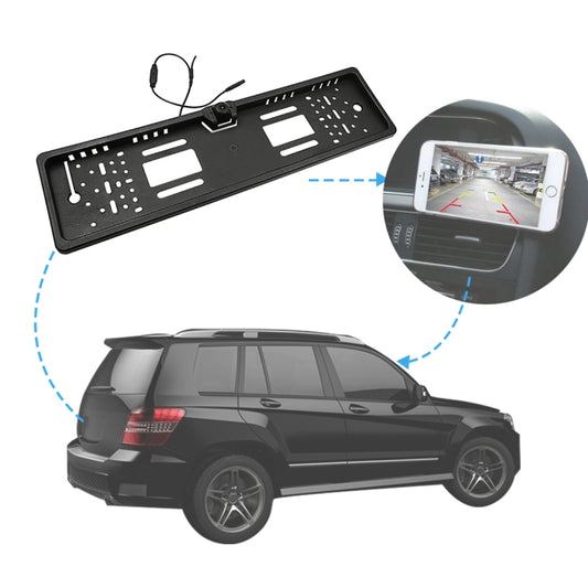 PZ421-WF Europe Car License Plate Frame 170 Degree WIFI Rear View Camera - Rear View Cameras by PMC Jewellery | Online Shopping South Africa | PMC Jewellery | Buy Now Pay Later Mobicred