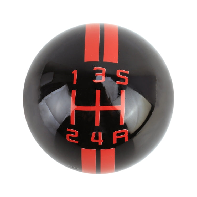 Universal Vehicle Ball Shape Modified Resin Shifter Manual 5-Speed Gear Shift Knob (Black Red) - Shift Knob by PMC Jewellery | Online Shopping South Africa | PMC Jewellery | Buy Now Pay Later Mobicred