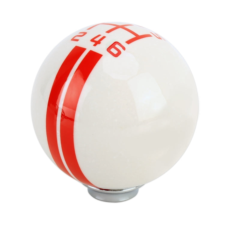 Universal Vehicle Ball Shape Modified Resin Shifter Manual 6-Speed Left-R Gear Shift Knob(Red) - Shift Knob by PMC Jewellery | Online Shopping South Africa | PMC Jewellery | Buy Now Pay Later Mobicred