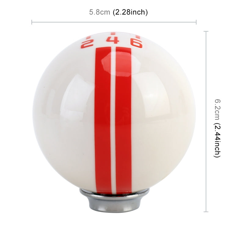 Universal Vehicle Ball Shape Modified Resin Shifter Manual 6-Speed Left-R Gear Shift Knob(Red) - Shift Knob by PMC Jewellery | Online Shopping South Africa | PMC Jewellery | Buy Now Pay Later Mobicred