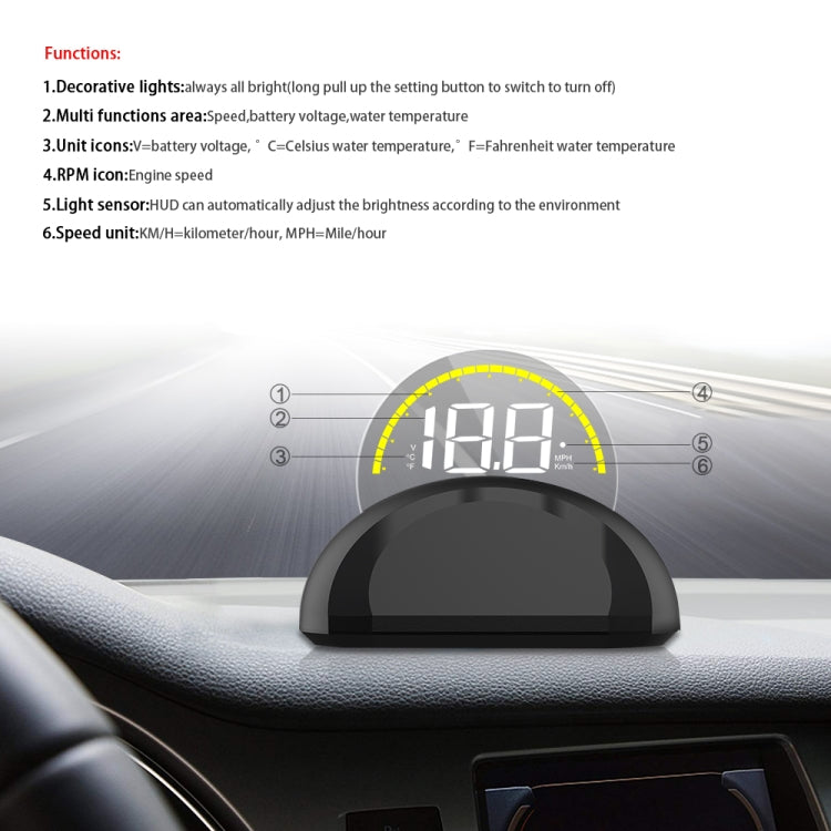 C700 2.6 inch Universal Car OBD2 HUD Vehicle-mounted Head Up Display - Head Up Display System by PMC Jewellery | Online Shopping South Africa | PMC Jewellery | Buy Now Pay Later Mobicred