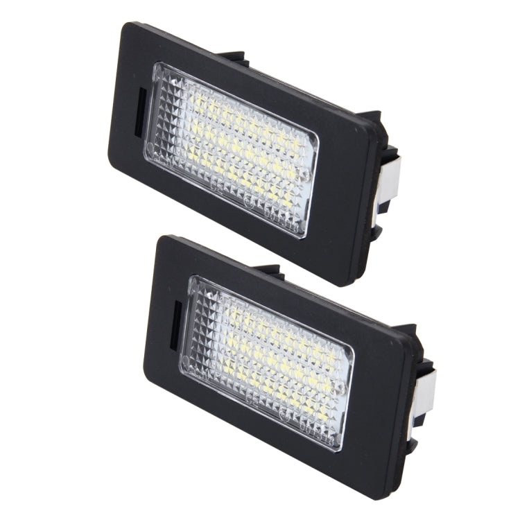 2 PCS 2W 120 LM Car License Plate Light with 24 SMD-3528 Lamps for Audi,Volkswagen, DC 12V - License Plate Lights by PMC Jewellery | Online Shopping South Africa | PMC Jewellery | Buy Now Pay Later Mobicred