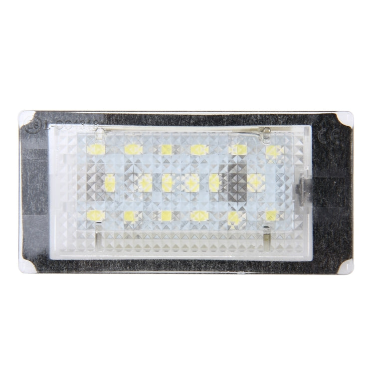 2 PCS License Plate Light with 18  SMD-3528 Lamps for BMW E46 2D M3 1998-2003,2W 120LM,6000K, DC12V (White Light) - License Plate Lights by PMC Jewellery | Online Shopping South Africa | PMC Jewellery | Buy Now Pay Later Mobicred