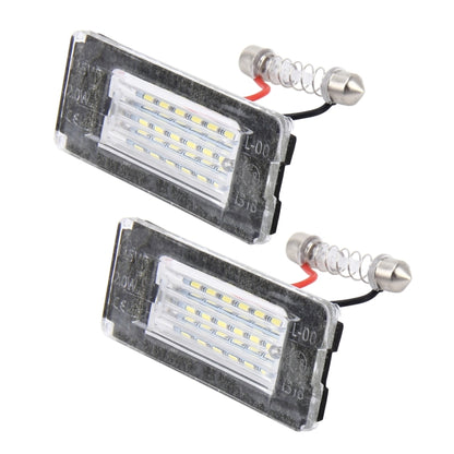 2 PCS License Plate Light with 18  SMD-3528 Lamps for BMW MINI R56,2W 120LM,6000K, DC12V (White Light) - License Plate Lights by PMC Jewellery | Online Shopping South Africa | PMC Jewellery | Buy Now Pay Later Mobicred