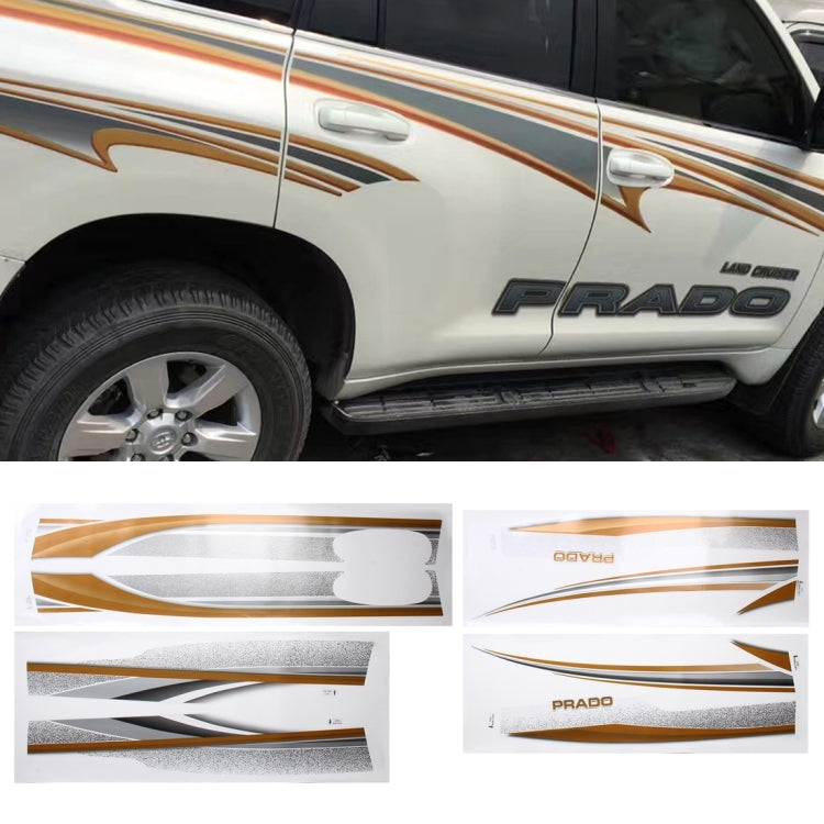 4 PCS SUV Body Decorative Strip Brand Car Streamline Shining Sticker for Toyota Prado 2014 Version - Decorative Sticker by PMC Jewellery | Online Shopping South Africa | PMC Jewellery | Buy Now Pay Later Mobicred