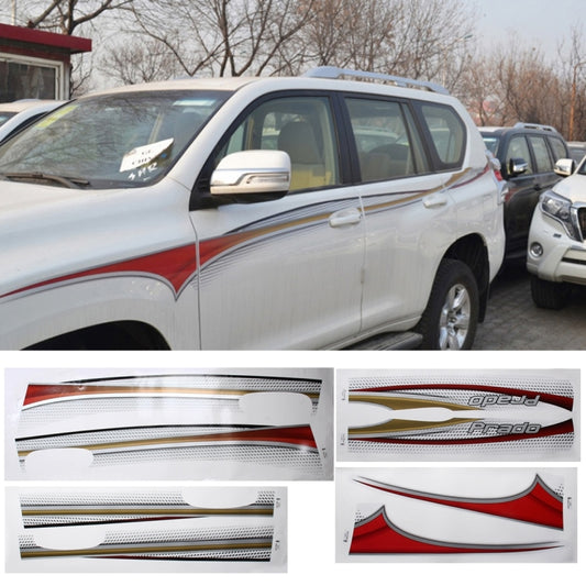 4 PCS SUV Body Decorative Strip Brand Car Streamline Shining Sticker for Toyota Prado 2015 Version - Decorative Sticker by PMC Jewellery | Online Shopping South Africa | PMC Jewellery | Buy Now Pay Later Mobicred