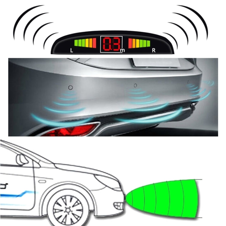 Car Buzzer Reverse Backup Radar System - Premium Quality 2 Parking Sensors Car Reverse Backup Radar System with LCD Display(Black) - Radar Detectors by PMC Jewellery | Online Shopping South Africa | PMC Jewellery | Buy Now Pay Later Mobicred