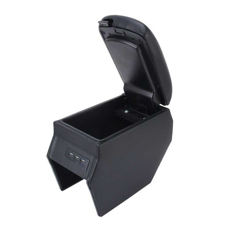 Car ABS Leather Wrapped  Armrest Box with Fast Charge USB Holes and Cables for Peugeot 2008 - Stowing Tidying by PMC Jewellery | Online Shopping South Africa | PMC Jewellery | Buy Now Pay Later Mobicred