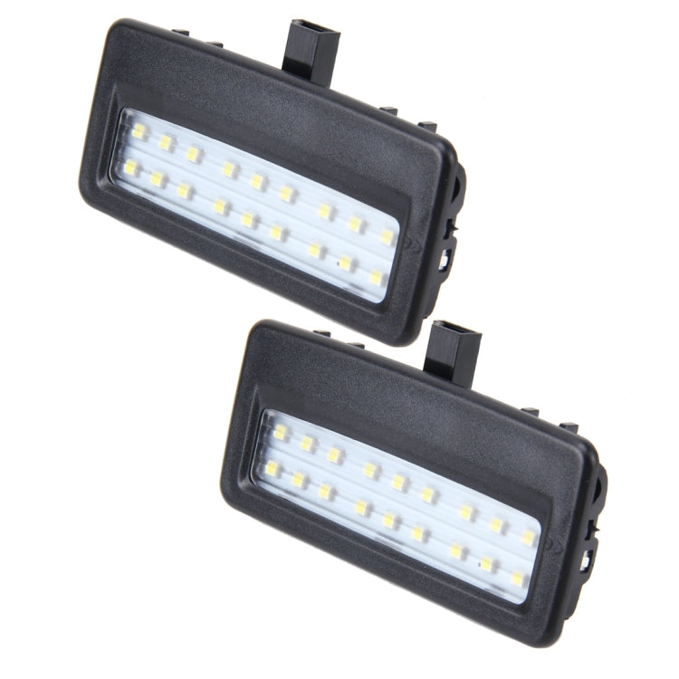 2 PCS White Light Car LED Vanity Mirror Lamp Lights with 18 SMD-3528 Lamps for BMW F10 / F11 / F07 / F01 / F02 / F03 / F04 - Dome Lights by PMC Jewellery | Online Shopping South Africa | PMC Jewellery | Buy Now Pay Later Mobicred