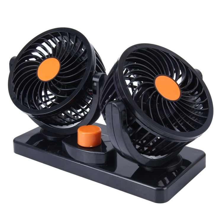 HUXIN HX-T304 10W 360 Degree Adjustable Rotation Two Head Low Noise Mini Electric Car Fan, DC 24V - Heating & Fans by PMC Jewellery | Online Shopping South Africa | PMC Jewellery | Buy Now Pay Later Mobicred