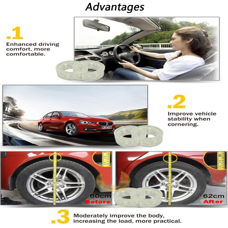 2 PCS Car Auto B+ Type Shock Absorber Spring Bumper Power Cushion Buffer, Spring Spacing: 38mm, Colloid Height: 72mm - Power Cushion by PMC Jewellery | Online Shopping South Africa | PMC Jewellery