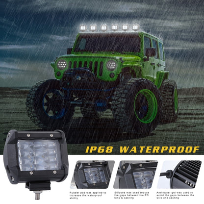 4 inch Four Rows 15W 2000LM 6000K Car Truck Off-road Vehicle LED Work Lights Spotlight - Work Lights by PMC Jewellery | Online Shopping South Africa | PMC Jewellery | Buy Now Pay Later Mobicred