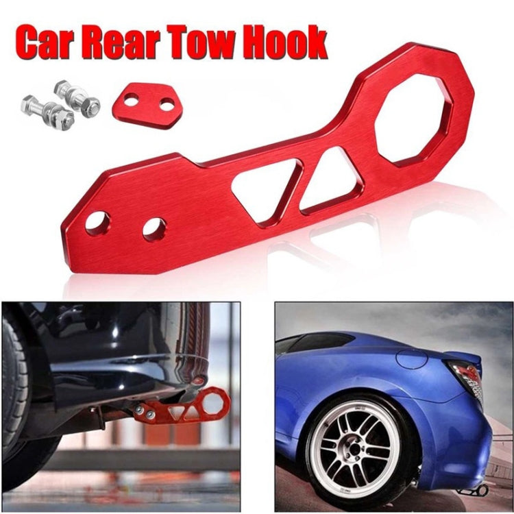 Aluminum Alloy Rear Tow Towing Hook Trailer Ring for Universal Car Auto with 2 x Screw Holes(Silver) - Towing Bars by PMC Jewellery | Online Shopping South Africa | PMC Jewellery | Buy Now Pay Later Mobicred