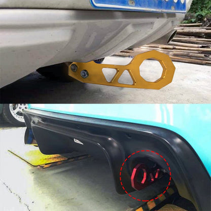 Aluminum Alloy Rear Tow Towing Hook Trailer Ring for Universal Car Auto with 2 x Screw Holes(Blue) - Towing Bars by PMC Jewellery | Online Shopping South Africa | PMC Jewellery | Buy Now Pay Later Mobicred