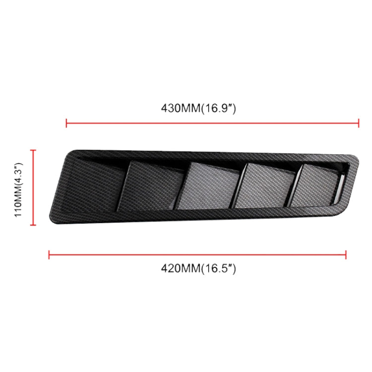 2 PCS Universal Car Air Intake Scoop Bonnet Hood Vent Louver Cooling Panel Trim Set(Carbon Fiber Black) - Decorative Sticker by PMC Jewellery | Online Shopping South Africa | PMC Jewellery | Buy Now Pay Later Mobicred