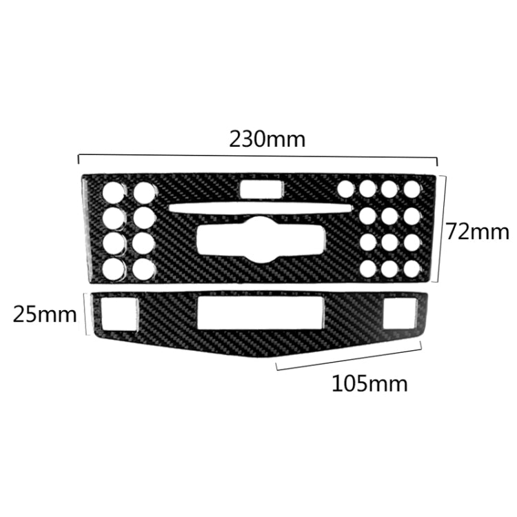 Car Carbon Fiber Center Console Panel Decorative Sticker for Mercedes-Benz W204 C Class 2007-2010 - Car Interior Mouldings by PMC Jewellery | Online Shopping South Africa | PMC Jewellery | Buy Now Pay Later Mobicred