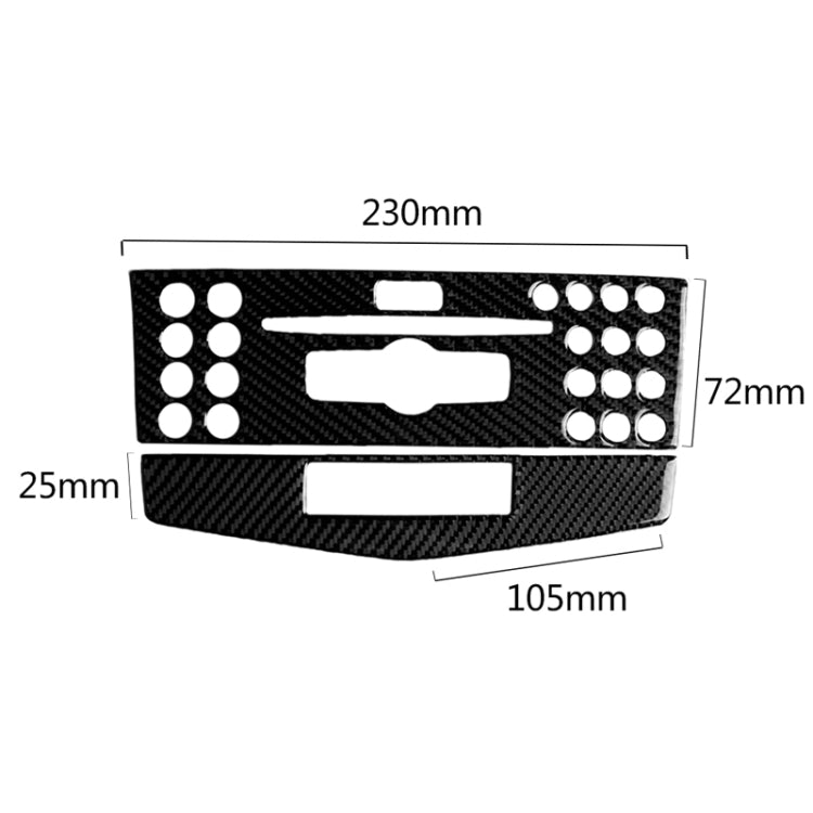 Car Carbon Fiber Center Console Panel Decorative Sticker for Mercedes-Benz W204 C Class 2007-2010 - Car Interior Mouldings by PMC Jewellery | Online Shopping South Africa | PMC Jewellery | Buy Now Pay Later Mobicred