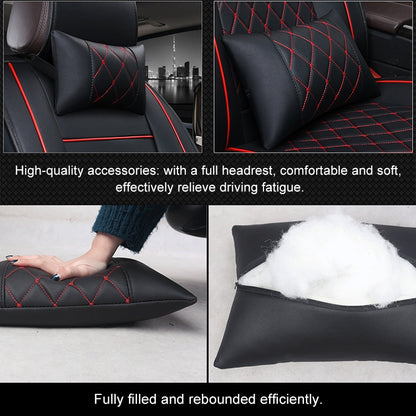 Car Leather Full Coverage Seat Cushion Cover, Luxury Version,Only One Front Seat(Coffee) - Seat Accessories by PMC Jewellery | Online Shopping South Africa | PMC Jewellery | Buy Now Pay Later Mobicred