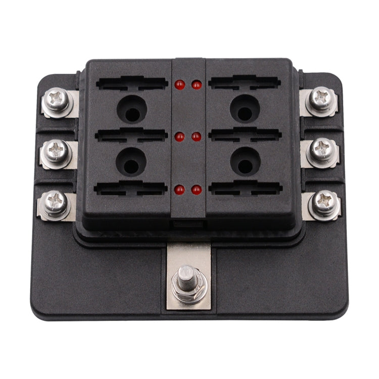 1 in 6 Out 6 Way Circuit Fuse Box Screw Terminal Section Fuse Holder Kits with LED Warning Indicator for Auto Car Truck Boat - Fuse by PMC Jewellery | Online Shopping South Africa | PMC Jewellery