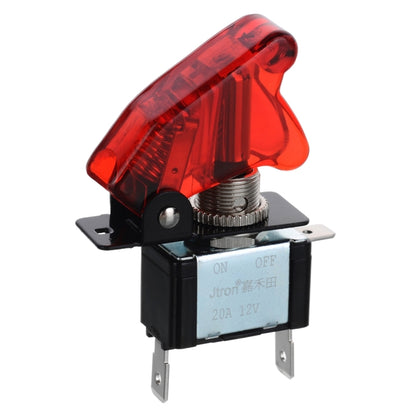 Jtron DV 12V Carbon Fiber Surface Panel Car Toggle Switch with Red LED Indicator(Red) - Car Switches by PMC Jewellery | Online Shopping South Africa | PMC Jewellery | Buy Now Pay Later Mobicred