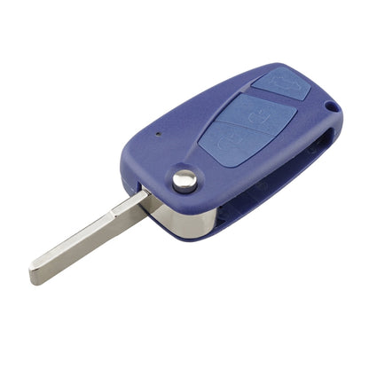 For FIAT Car Keys Replacement 3 Buttons Car Key Case with Side Battery Holder (Blue) - Car Key Cases by PMC Jewellery | Online Shopping South Africa | PMC Jewellery