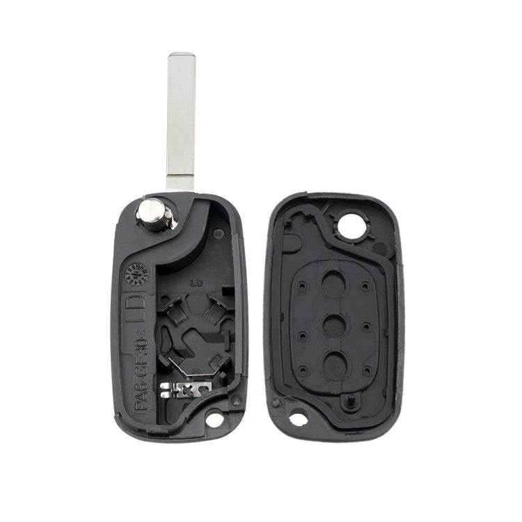 For RENAULT Clio / Megane / Kangoo / Modus Car Keys Replacement 3 Buttons Car Key Case with Foldable Key Blade - Car Key Cases by PMC Jewellery | Online Shopping South Africa | PMC Jewellery