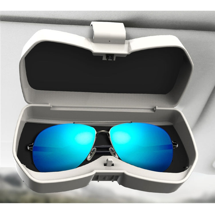 Car Multi-functional Glasses Case Sunglasses Storage Holder with Card Slot, Diamond Style (Transparent) - Sunglasses & Glasses Clips by PMC Jewellery | Online Shopping South Africa | PMC Jewellery | Buy Now Pay Later Mobicred