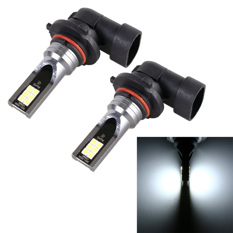 2 PCS 9005 DC12V-24V / 12W / 3000K / 800LM 12LEDs SMD-3030 Car LED Fog Light(White Light) - Fog / Driving Lights by PMC Jewellery | Online Shopping South Africa | PMC Jewellery | Buy Now Pay Later Mobicred